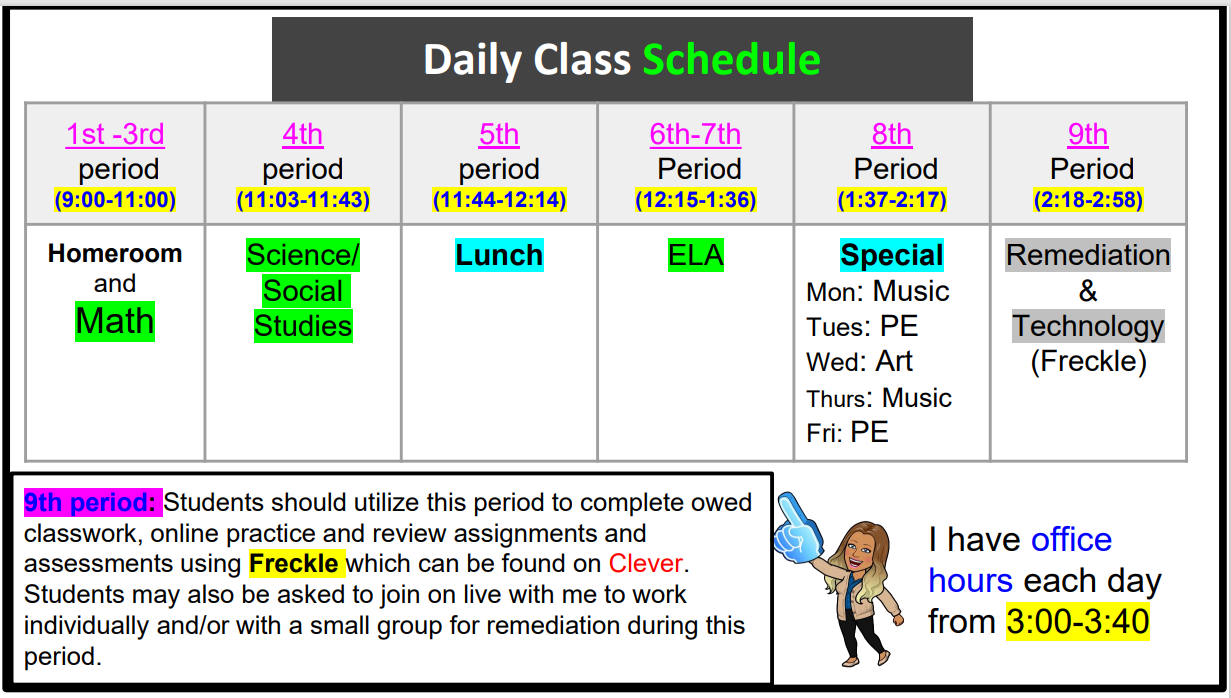 Schedule